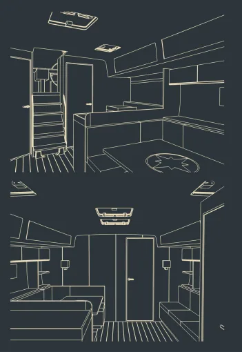Luxury kitchen renovation architectural design blueprint